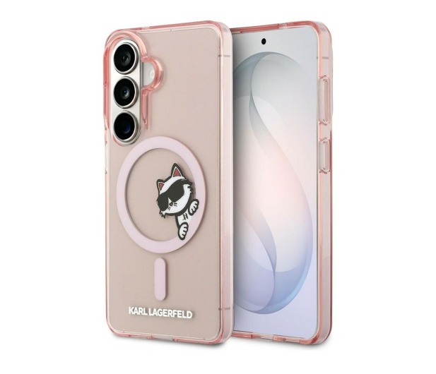 Karl Lagerfeld Etui Peekaboo Choupette MagSafe do Galaxy S26 różowy - 1522720 - zdjęcie